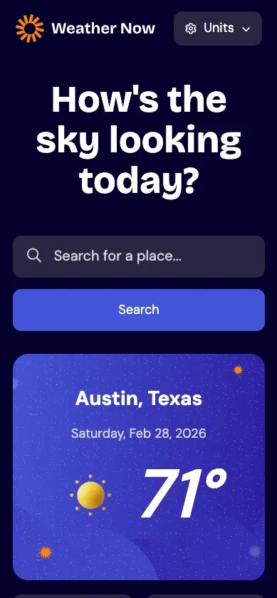 Weather Now on mobile